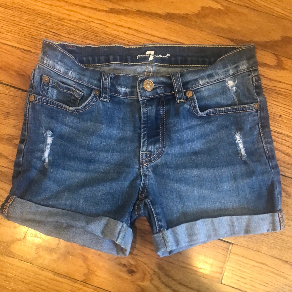 7 For All Mankind Girls Jean Shorts Size 10